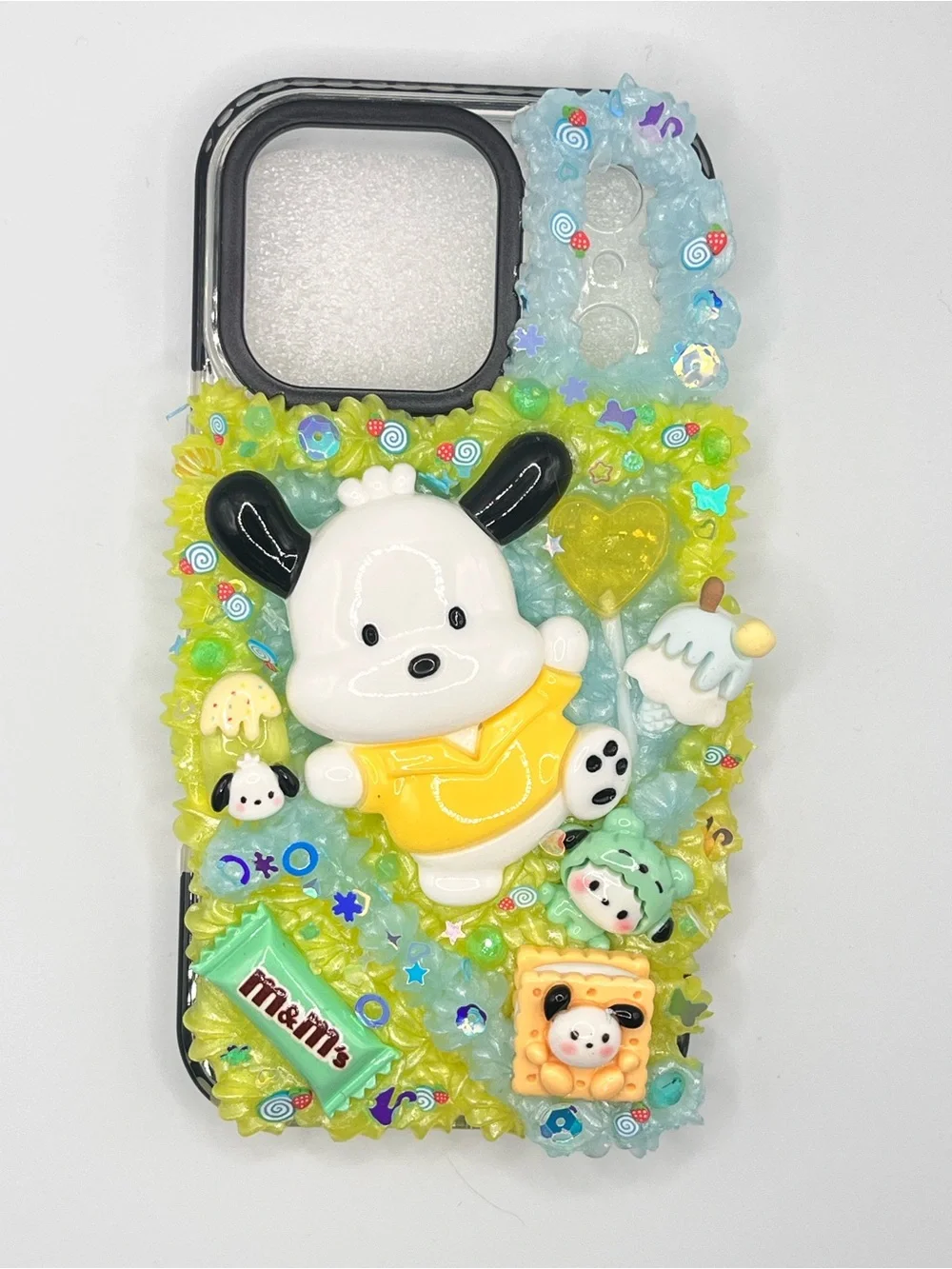 Cute Pastel Pochacco  Decorative Phone Case - Green